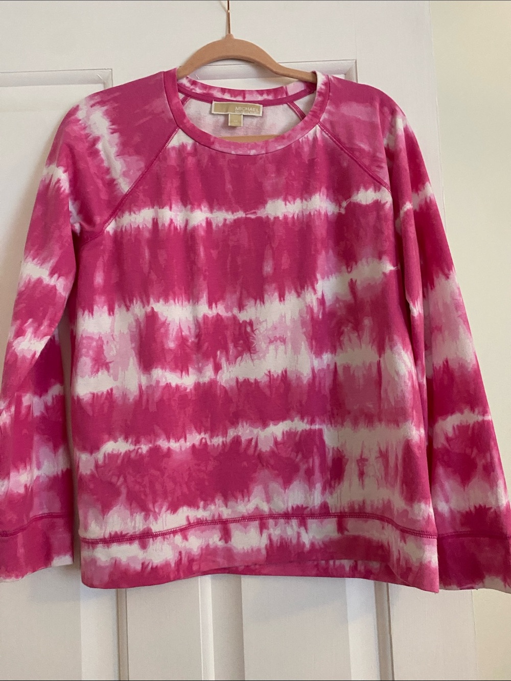 Michael Kors Kids Pink & White Tie-Dye Pullover Sweatshirt